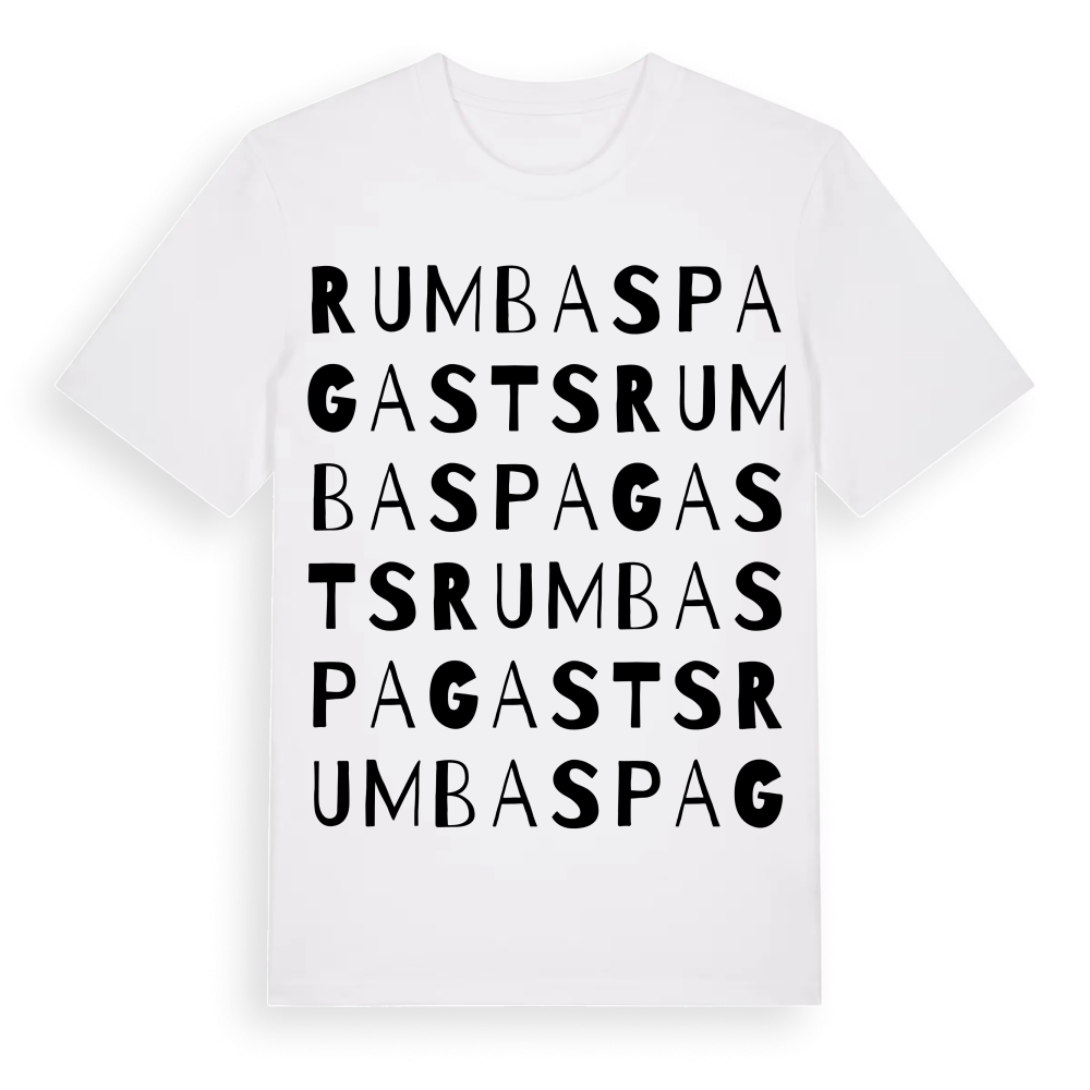 Rumbas pagasts ordlek t-shirt – White, i miljö