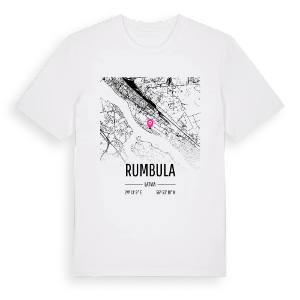Rumbula karta t-shirt – ekologisk bomull t-shirt från Pinshirt