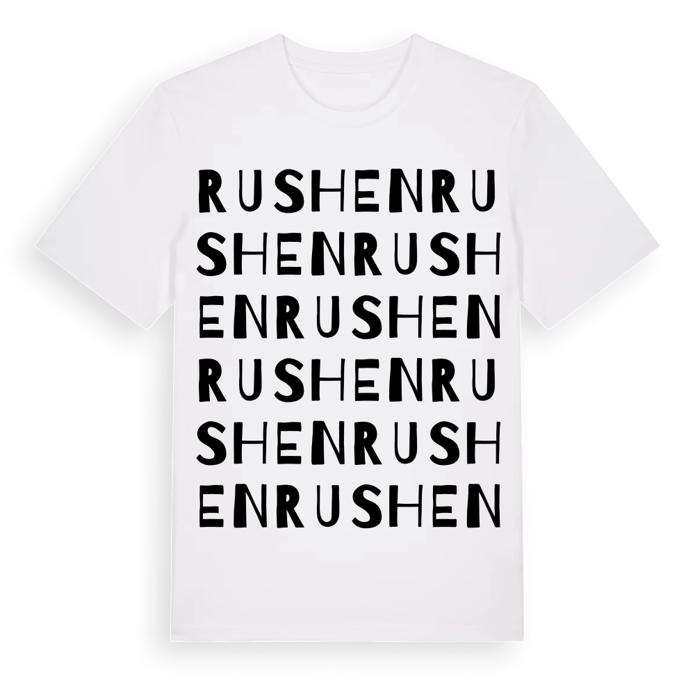 Rushen ordlek t-shirt – White, i miljö