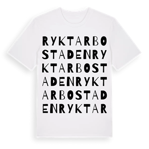 Ryktarbostaden ordlek t-shirt – ekologisk bomull t-shirt från Pinshirt