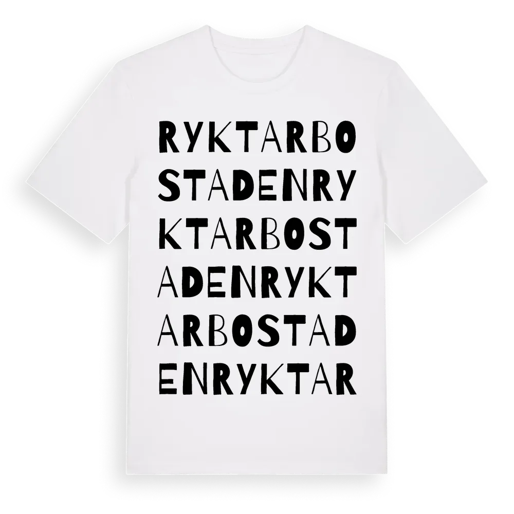 Ryktarbostaden ordlek t-shirt i miljö