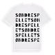 White t-shirt med Søndre Spellet ordlek t-shirt