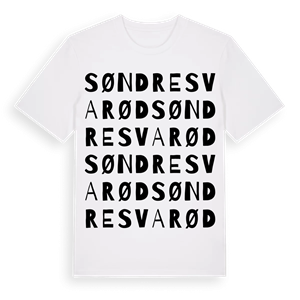Søndre Svarød ordlek t-shirt – ekologisk bomull t-shirt från Pinshirt