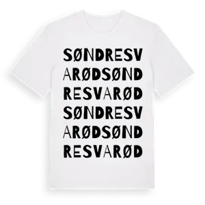 Søndre Svarød ordlek t-shirt – ekologisk bomull t-shirt från Pinshirt