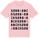 Pink Cotton t-shirt med Sørgarden ordlek t-shirt