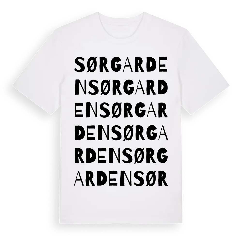 Sørgarden ordlek t-shirt i miljö