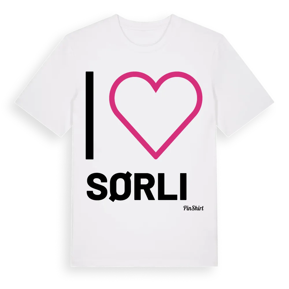 Jag älskar Sørli t-shirt stort tryck i miljö