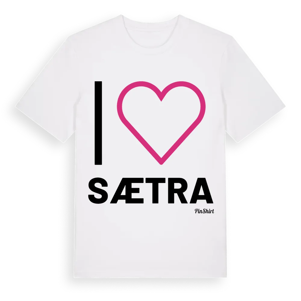 Jag älskar Sætra t-shirt stort tryck i miljö
