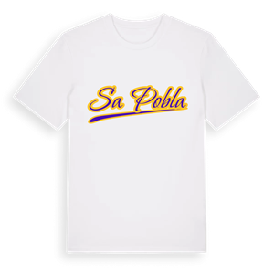 sa Pobla baseball t-shirt – ekologisk bomull t-shirt från Pinshirt