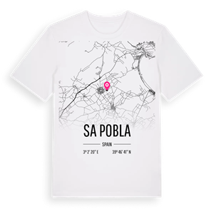 sa Pobla karta t-shirt – ekologisk bomull t-shirt från Pinshirt