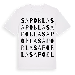sa Pobla ordlek t-shirt – ekologisk bomull t-shirt från Pinshirt