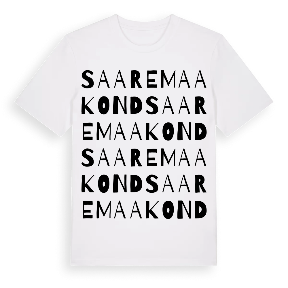 Saare maakond ordlek t-shirt – White, i miljö