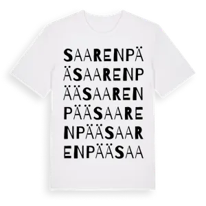 Saarenpää ordlek t-shirt – ekologisk bomull t-shirt från Pinshirt