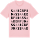 Pink Cotton t-shirt med Saarenpudas ordlek t-shirt