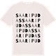 Vintage White t-shirt med Saaripudas ordlek t-shirt
