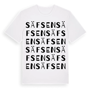 Säfsen ordlek t-shirt – ekologisk bomull t-shirt från Pinshirt