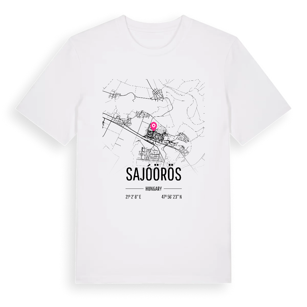 Sajóörös karta t-shirt – White, i miljö