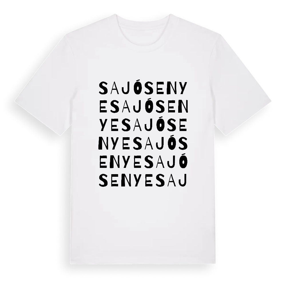 Sajósenye ordlek t-shirt – White, i miljö