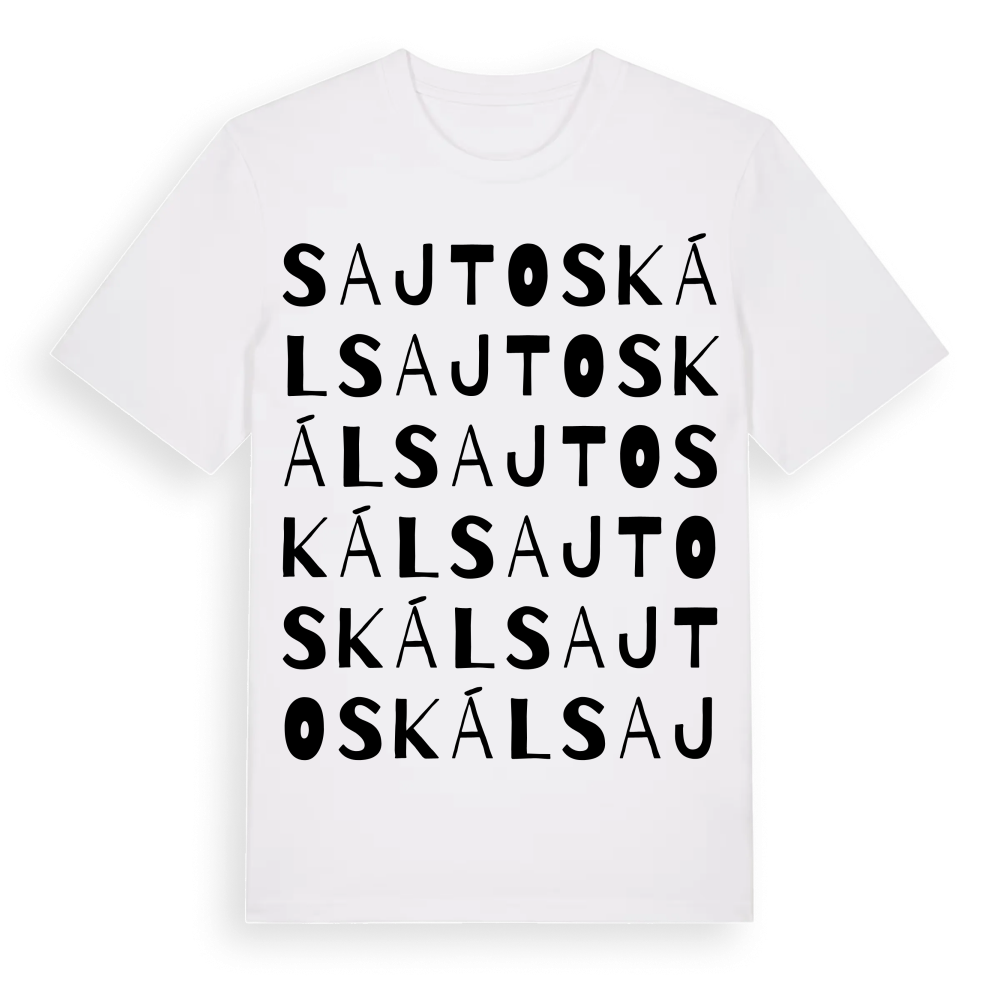 Sajtoskál ordlek t-shirt – White, i miljö