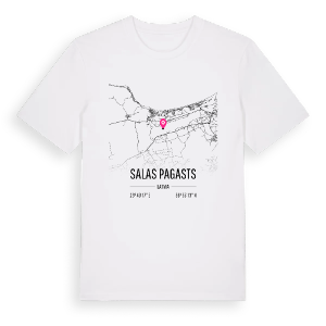 Salas pagasts karta t-shirt – ekologisk bomull t-shirt från Pinshirt