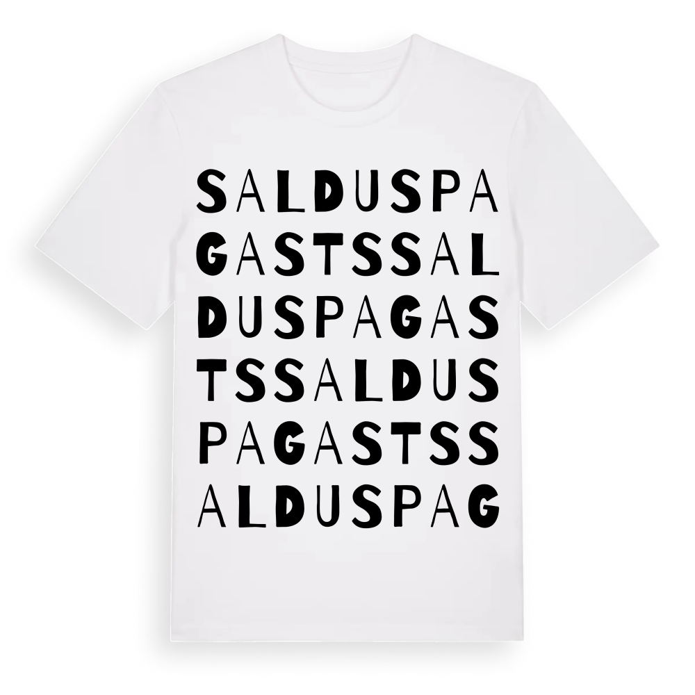 Saldus pagasts ordlek t-shirt – White, i miljö