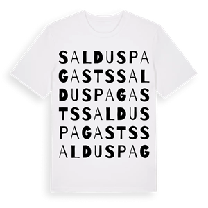 Saldus pagasts ordlek t-shirt – ekologisk bomull t-shirt från Pinshirt