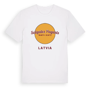 Salgales pagasts cirkel t-shirt – ekologisk bomull t-shirt från Pinshirt