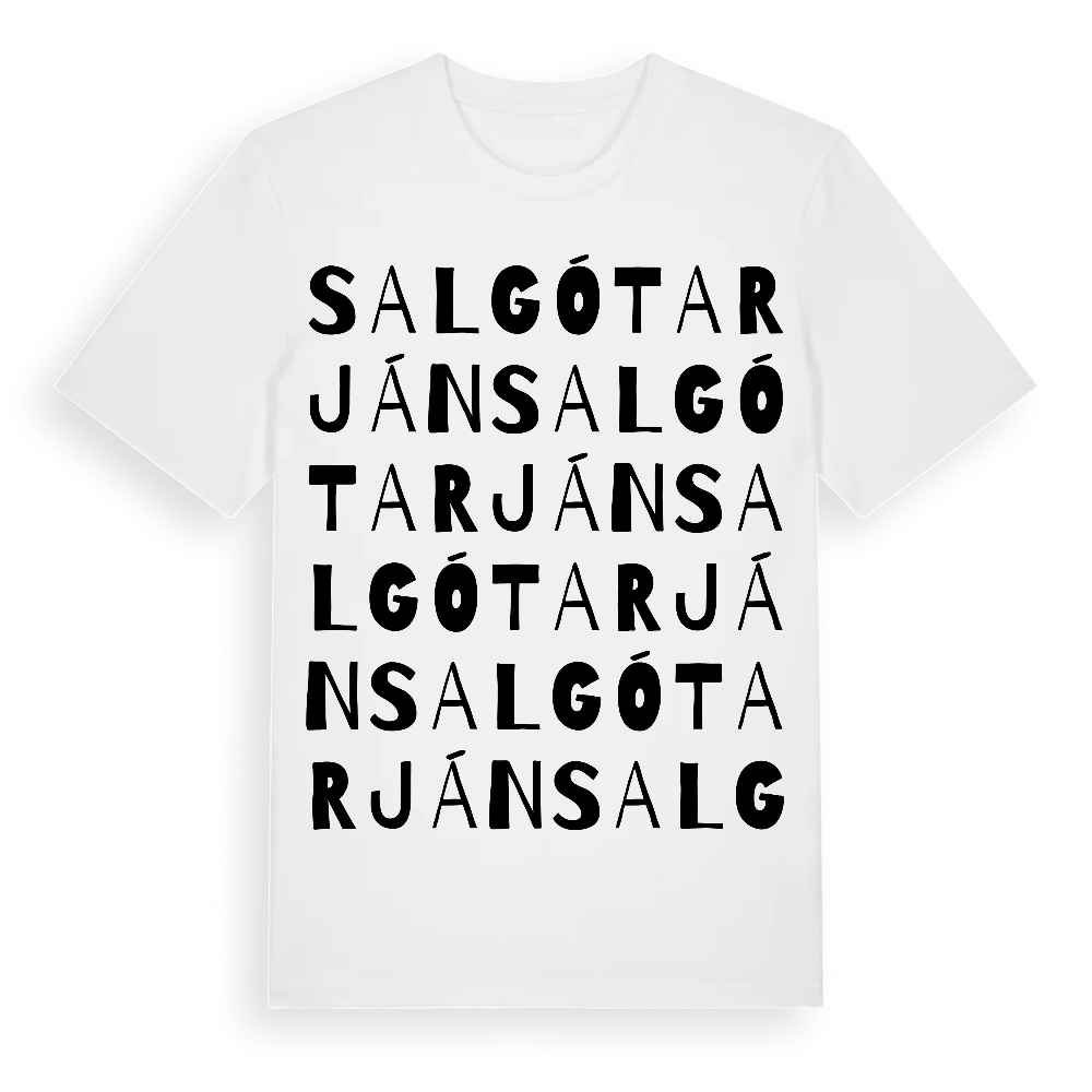 Salgótarján ordlek t-shirt – White, i miljö