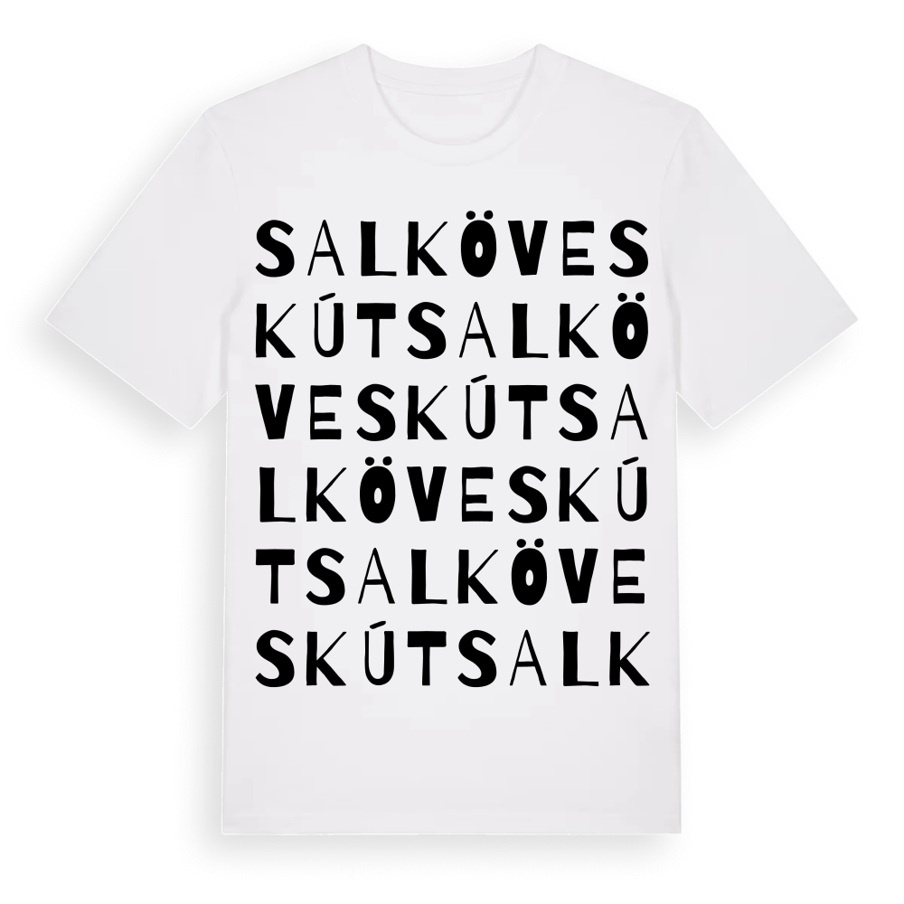 Salköveskút ordlek t-shirt – White, i miljö