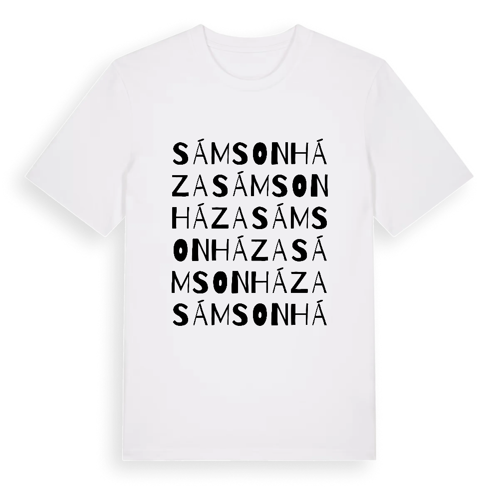 Sámsonháza ordlek t-shirt – White, i miljö