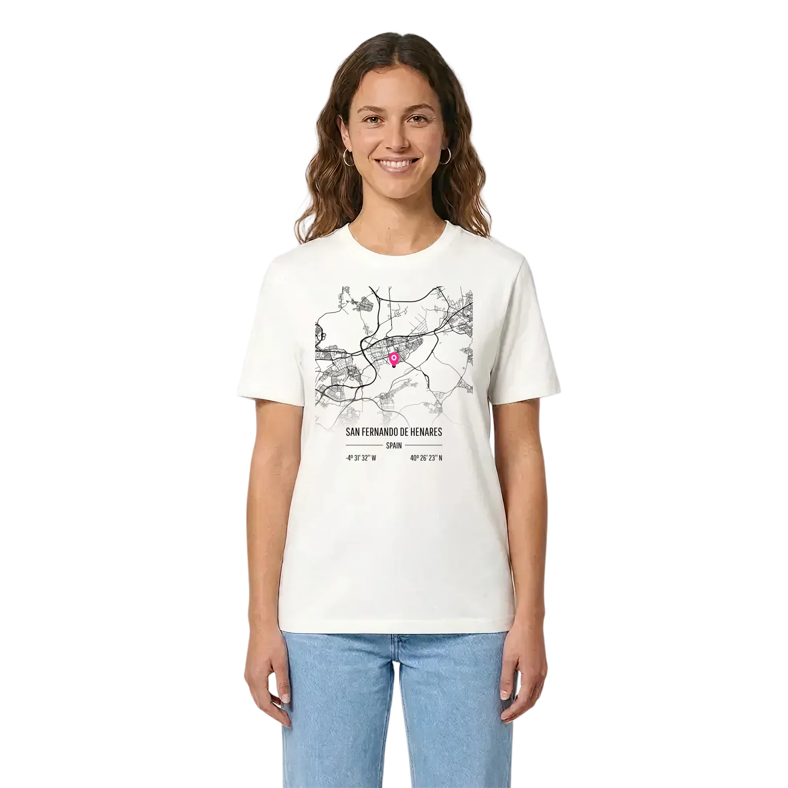 San Fernando de Henares karta t-shirt – White, i miljö