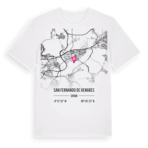 San Fernando de Henares karta t-shirt – ekologisk bomull t-shirt från Pinshirt
