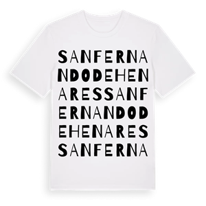 San Fernando de Henares ordlek t-shirt – ekologisk bomull t-shirt från Pinshirt