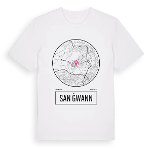 San Ġwann t-shirt – ekologisk bomull t-shirt från Pinshirt