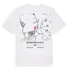 San Sebastián de los Reyes karta t-shirt – ekologisk bomull t-shirt från Pinshirt