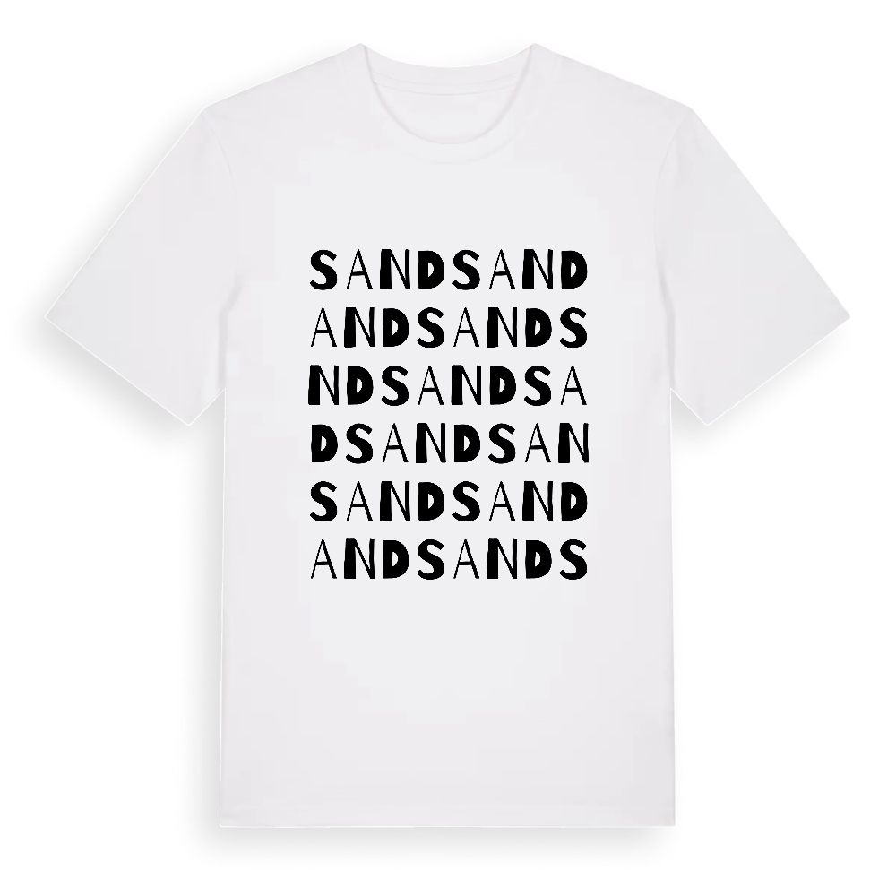 Sand ordlek t-shirt – White, i miljö