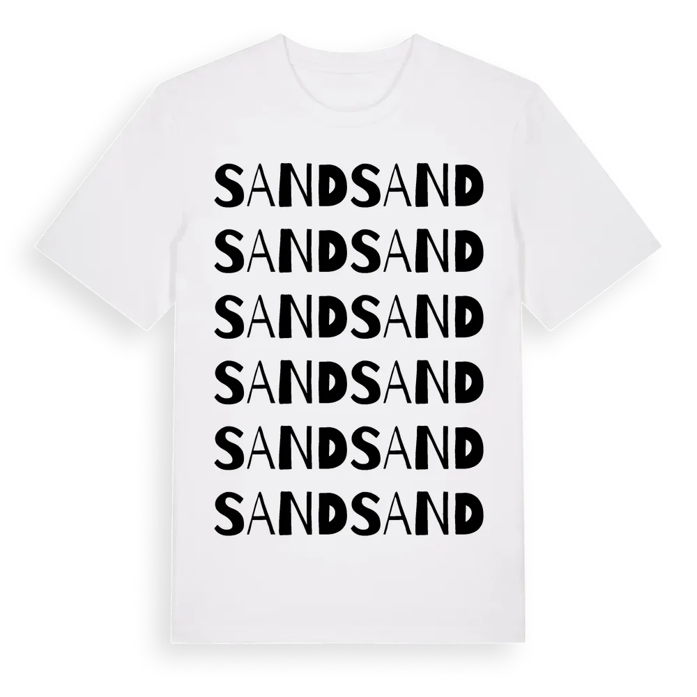 Sand ordlek t-shirt i miljö