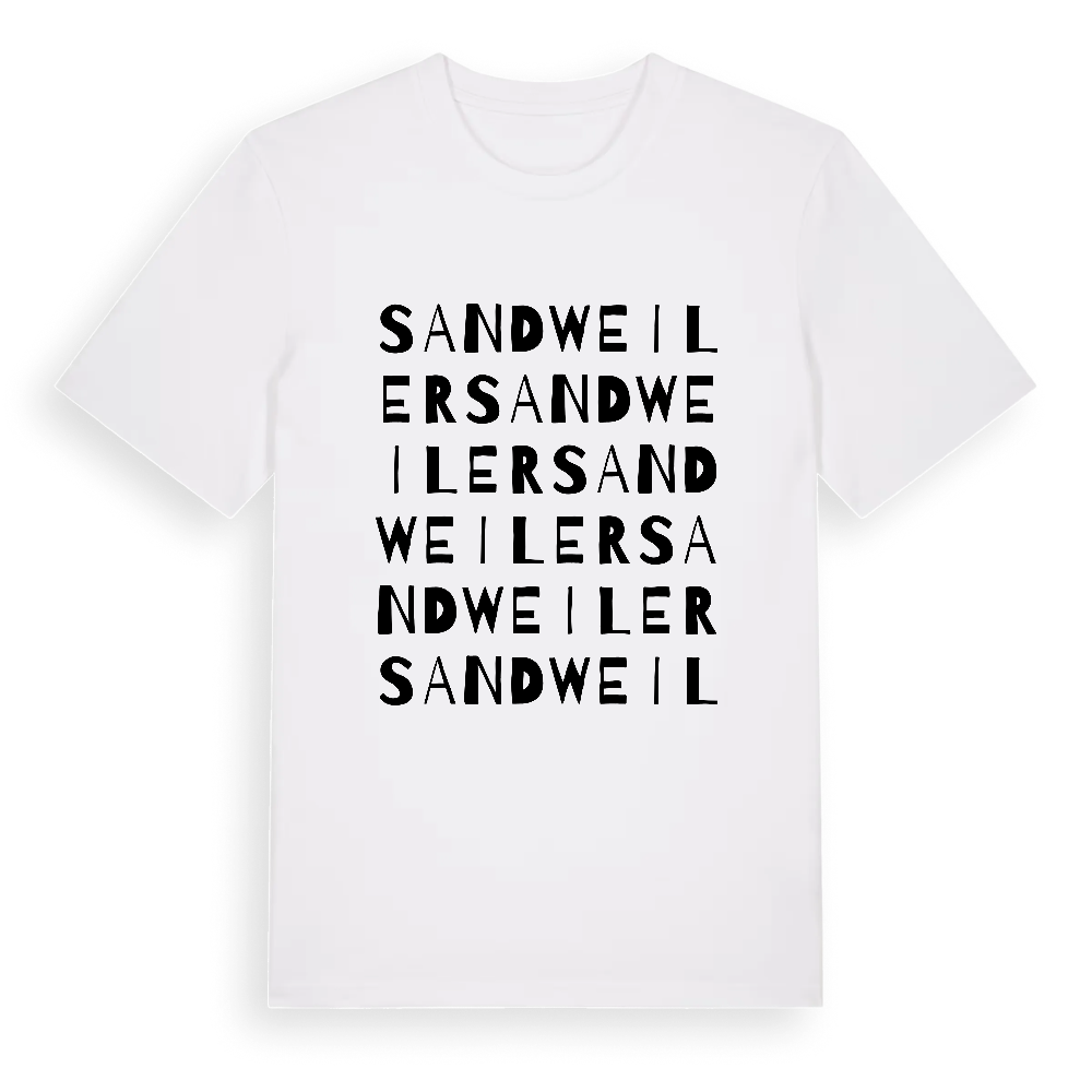 Sandweiler ordlek t-shirt – White, i miljö