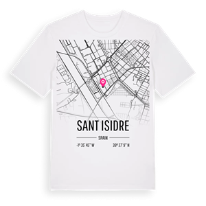 Sant Isidre karta t-shirt – ekologisk bomull t-shirt från Pinshirt