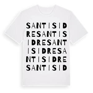 Sant Isidre ordlek t-shirt – ekologisk bomull t-shirt från Pinshirt