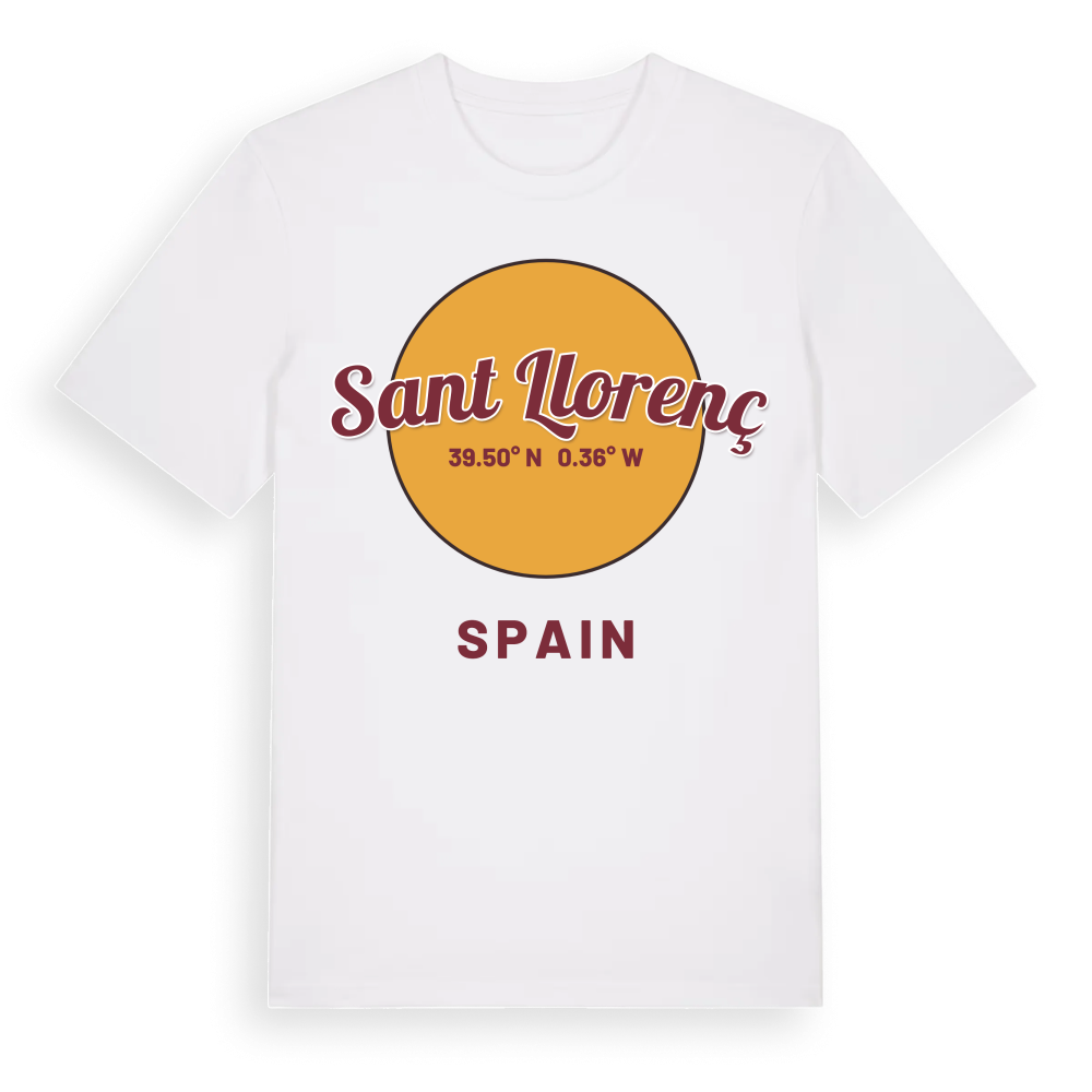 Sant Llorenç cirkel t-shirt – White, i miljö