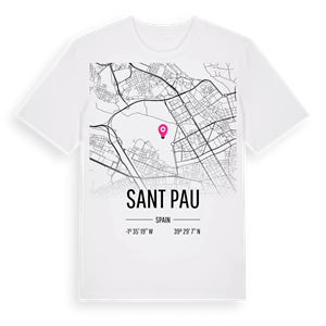Sant Pau karta t-shirt – ekologisk bomull t-shirt från Pinshirt