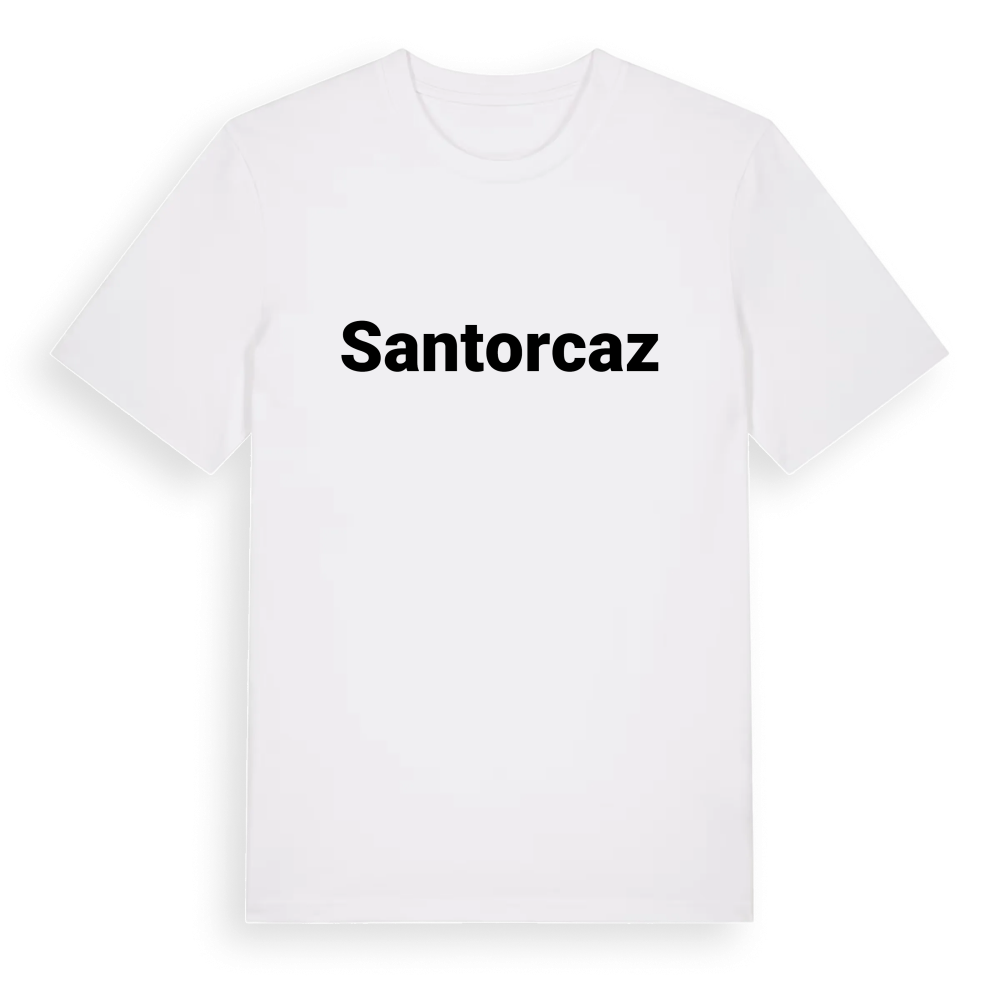 Santorcaz fetstil t-shirt – White, i miljö