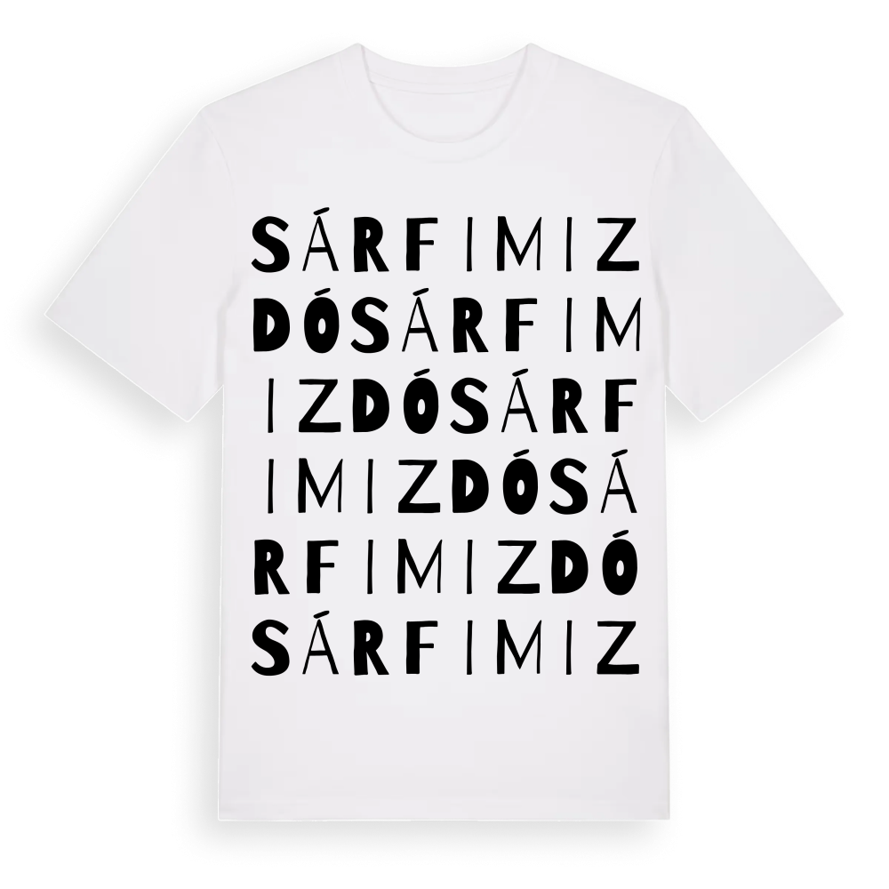 Sárfimizdó ordlek t-shirt – White, i miljö