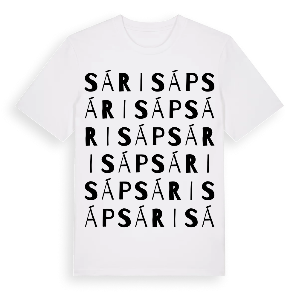 Sárisáp ordlek t-shirt – White, i miljö