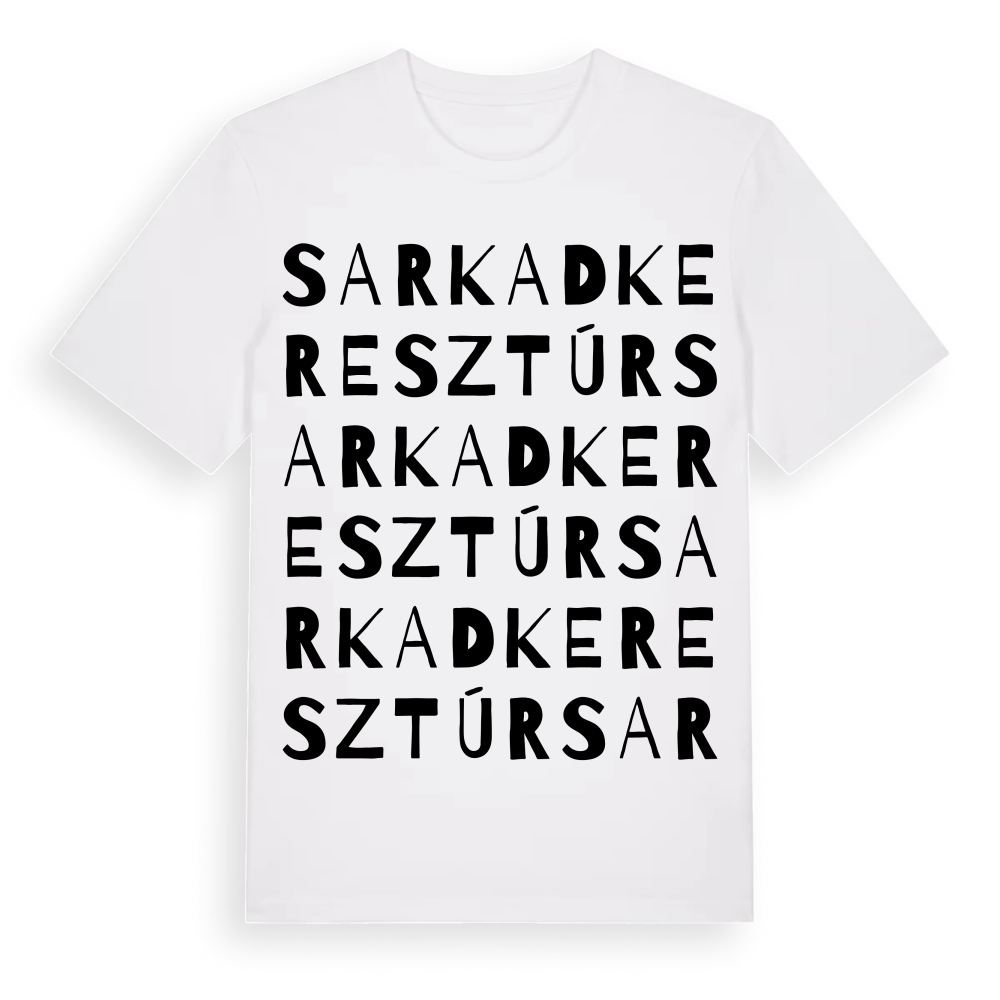 Sarkadkeresztúr ordlek t-shirt – White, i miljö