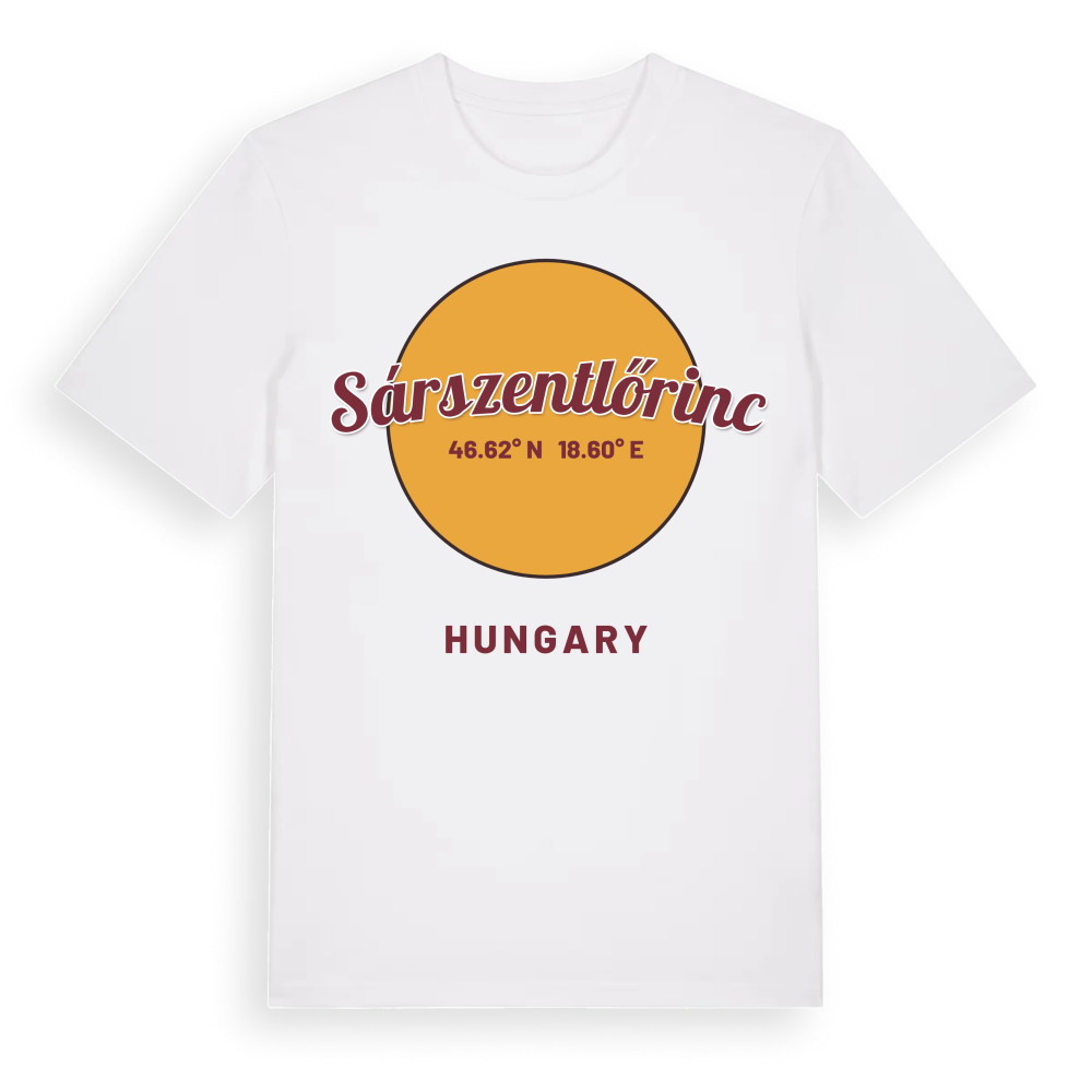 Sárszentlőrinc cirkel t-shirt – White, i miljö