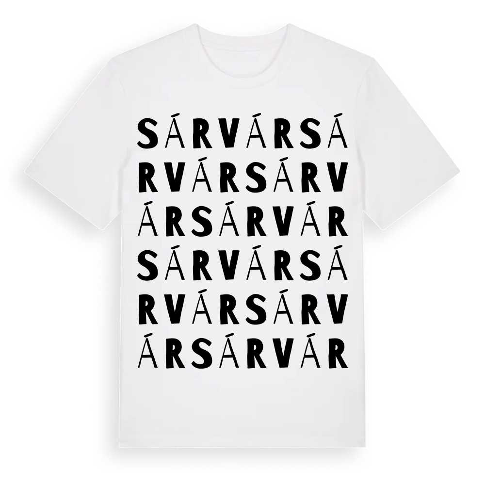 Sárvár ordlek t-shirt – White, i miljö