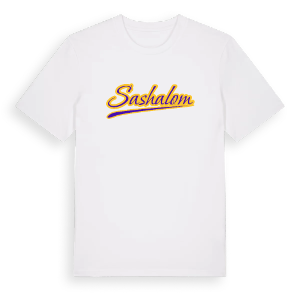 Sashalom baseball t-shirt – ekologisk bomull t-shirt från Pinshirt