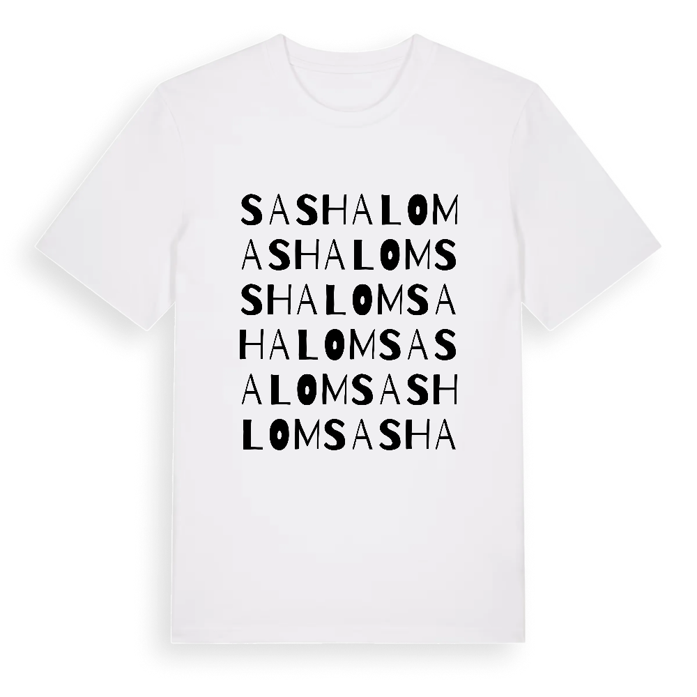 Sashalom ordlek t-shirt – White, i miljö